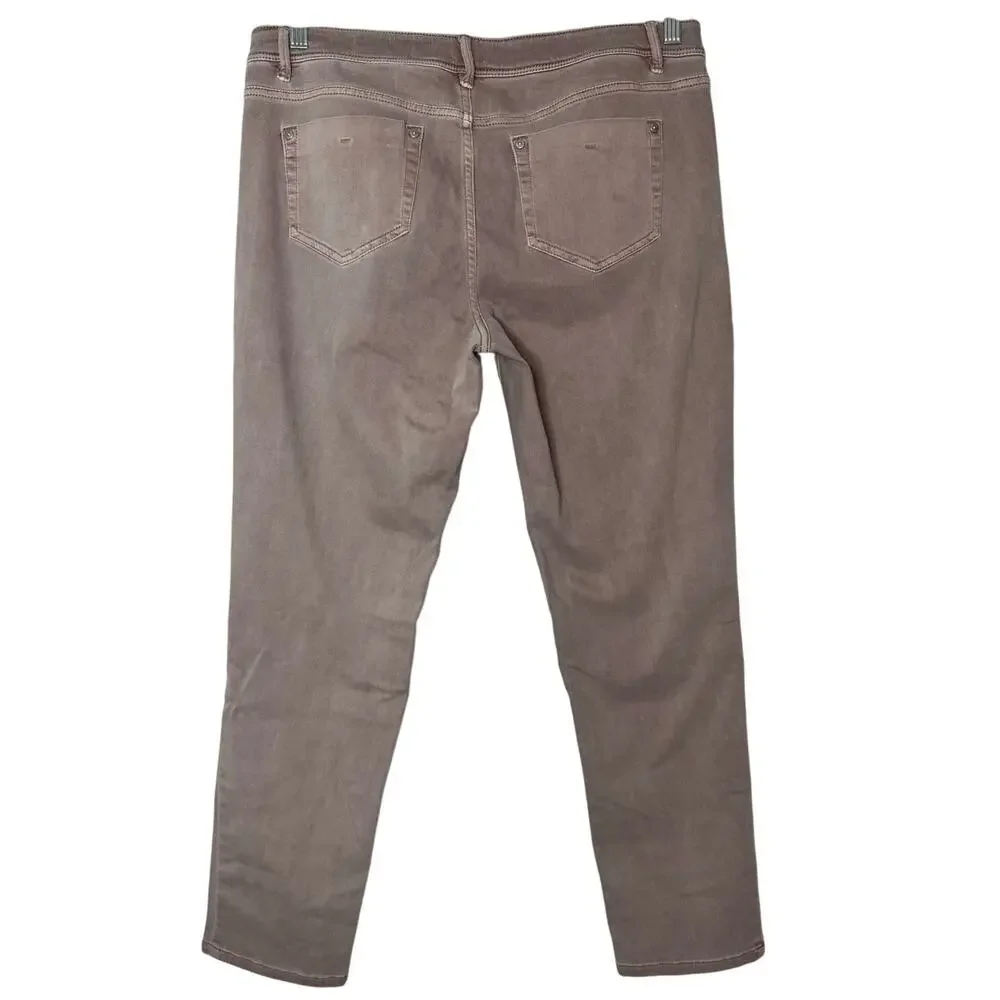 J.Jill Denim Authentic Fit Slim Ankle Women's 12 Pink Jeans Pants Cotton Blend - Picture 3 of 6